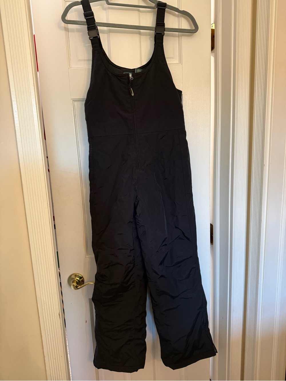 L.L. Bean Black Insulated Snow Bib Overalls